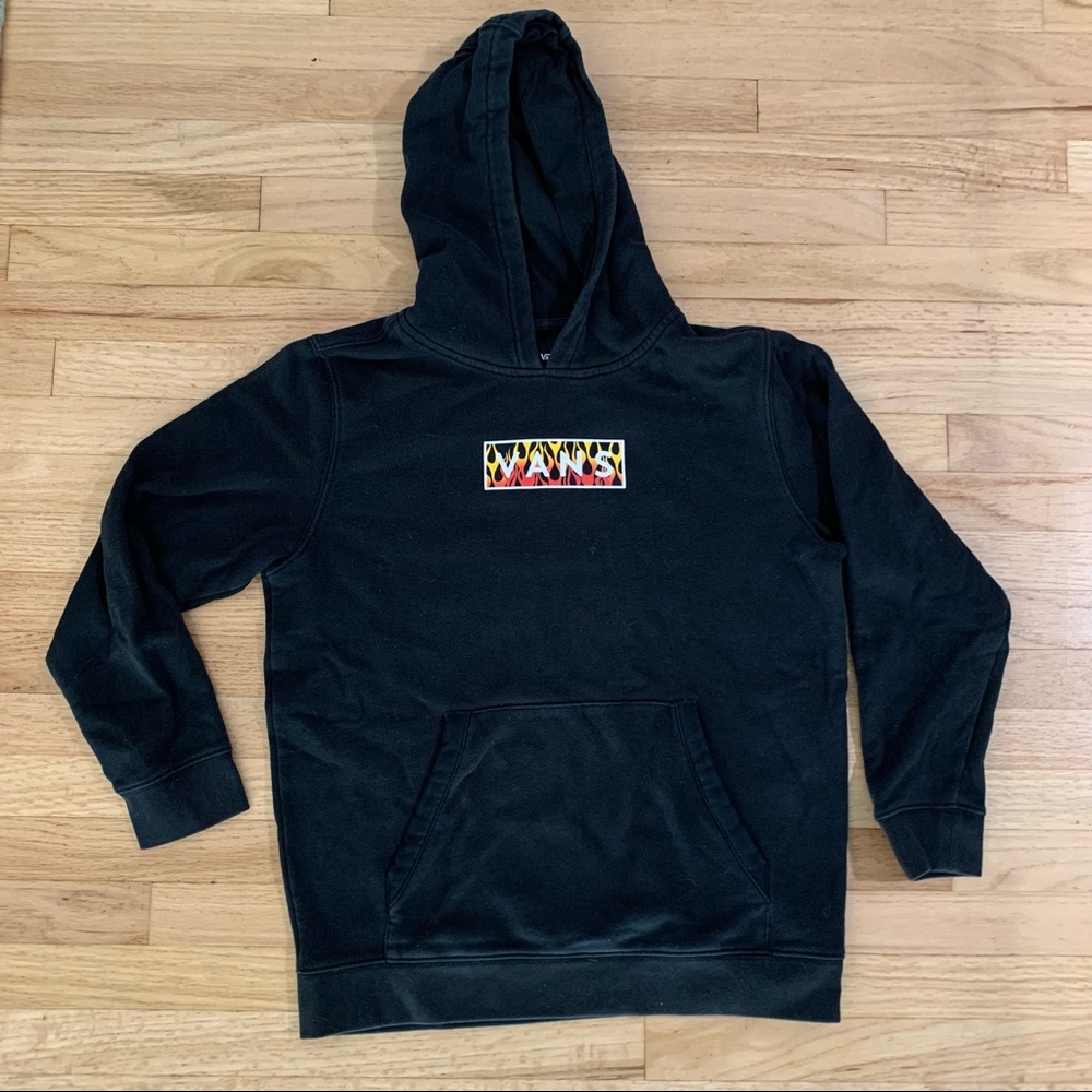Kids black Vans hooded sweatshirt